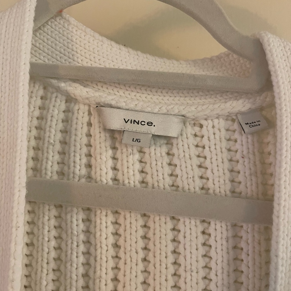 Vince Rib Wave Cardigan size Large - Picture 2 of 4